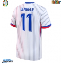 Frankrike Ousmane Dembele #11 Bortedrakt EM 2024 Kortermet